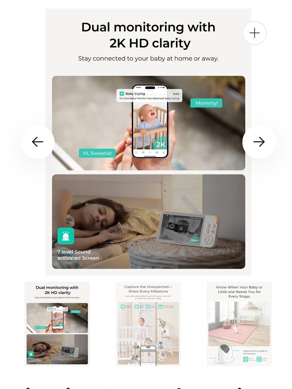 New DR. CARE Vista View SMART BABY MONITOR DC-SBMOO1 - Picture 7 of 11